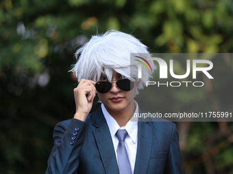 Nepali cosplayers attend the Otaku Jatra, an annual event organized in Kathmandu, Nepal, on November 9, 2024. Cosplay, a portmanteau of ''Co...