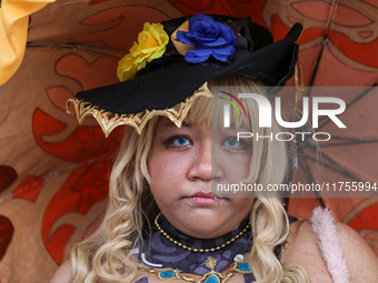 Nepali cosplayers attend the Otaku Jatra, an annual event organized in Kathmandu, Nepal, on November 9, 2024. Cosplay, a portmanteau of ''Co...