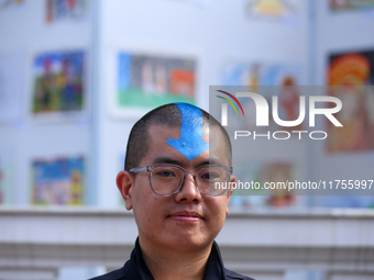 Nepali cosplayers attend the Otaku Jatra, an annual event organized in Kathmandu, Nepal, on November 9, 2024. Cosplay, a portmanteau of ''Co...