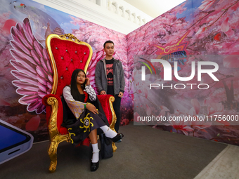 Nepali cosplayers attend the Otaku Jatra, an annual event organized in Kathmandu, Nepal, on November 9, 2024. Cosplay, a portmanteau of ''Co...