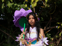 Nepali cosplayers attend the Otaku Jatra, an annual event organized in Kathmandu, Nepal, on November 9, 2024. Cosplay, a portmanteau of ''Co...