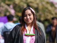 Nepali cosplayers attend the Otaku Jatra, an annual event organized in Kathmandu, Nepal, on November 9, 2024. Cosplay, a portmanteau of ''Co...