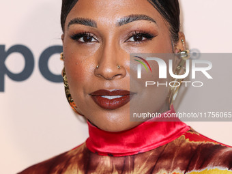 Melanie Fiona arrives at the 3rd Annual Femme It Forward 'Give Her FlowHERS' Awards Gala 2024 held at The Beverly Hilton Hotel on November 8...