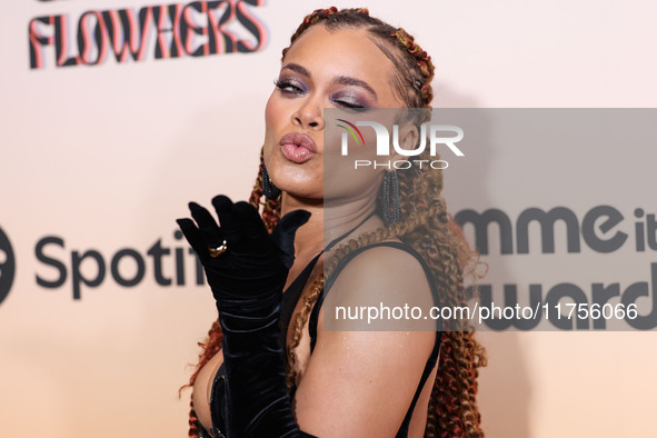 Andra Day arrives at the 3rd Annual Femme It Forward 'Give Her FlowHERS' Awards Gala 2024 held at The Beverly Hilton Hotel on November 8, 20...