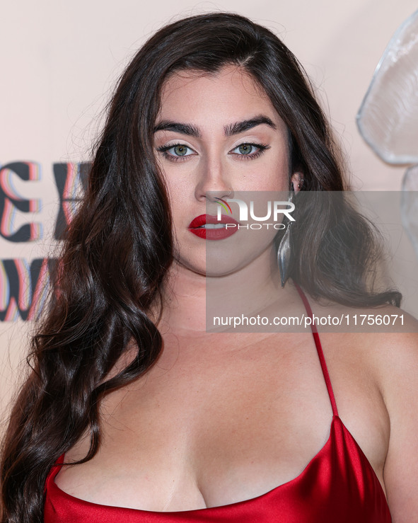 Lauren Jauregui arrives at the 3rd Annual Femme It Forward 'Give Her FlowHERS' Awards Gala 2024 held at The Beverly Hilton Hotel on November...