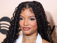 Halle Bailey arrives at the 3rd Annual Femme It Forward 'Give Her FlowHERS' Awards Gala 2024 held at The Beverly Hilton Hotel on November 8,...