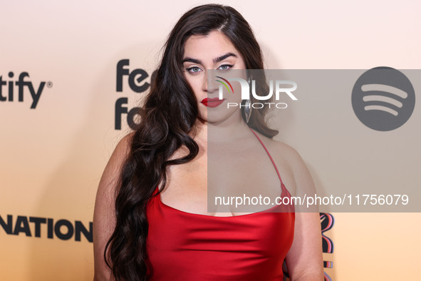 Lauren Jauregui arrives at the 3rd Annual Femme It Forward 'Give Her FlowHERS' Awards Gala 2024 held at The Beverly Hilton Hotel on November...