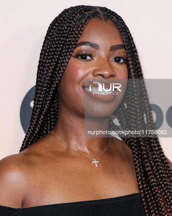 Ashley Moss arrives at the 3rd Annual Femme It Forward 'Give Her FlowHERS' Awards Gala 2024 held at The Beverly Hilton Hotel on November 8,...