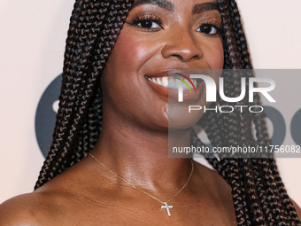 Ashley Moss arrives at the 3rd Annual Femme It Forward 'Give Her FlowHERS' Awards Gala 2024 held at The Beverly Hilton Hotel on November 8,...