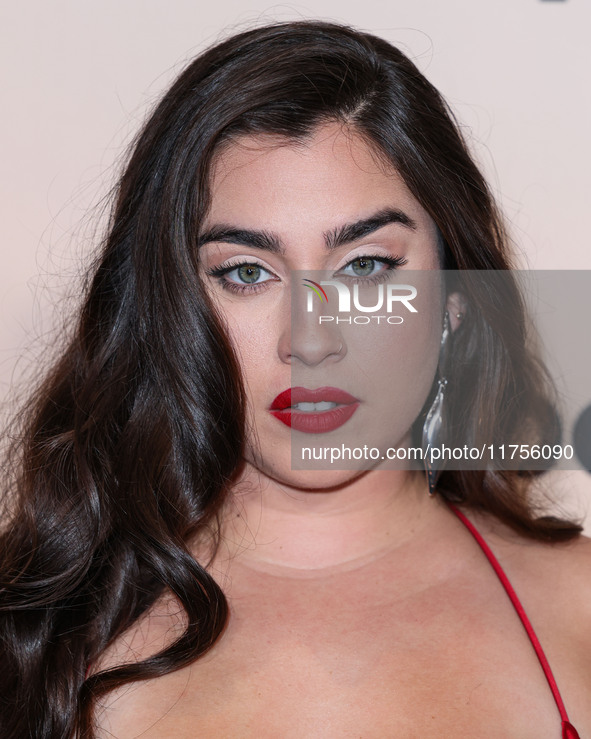 Lauren Jauregui arrives at the 3rd Annual Femme It Forward 'Give Her FlowHERS' Awards Gala 2024 held at The Beverly Hilton Hotel on November...