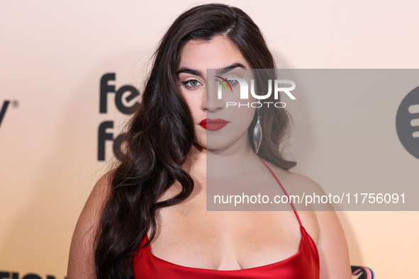 Lauren Jauregui arrives at the 3rd Annual Femme It Forward 'Give Her FlowHERS' Awards Gala 2024 held at The Beverly Hilton Hotel on November...