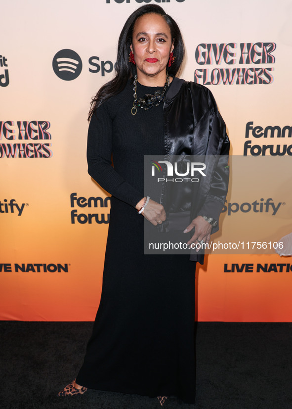 Brenda Reynoso arrives at the 3rd Annual Femme It Forward 'Give Her FlowHERS' Awards Gala 2024 held at The Beverly Hilton Hotel on November...