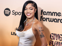 GloRilla (Gloria Hallelujah Woods) arrives at the 3rd Annual Femme It Forward 'Give Her FlowHERS' Awards Gala 2024 held at The Beverly Hilto...