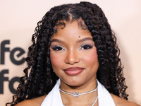 Halle Bailey arrives at the 3rd Annual Femme It Forward 'Give Her FlowHERS' Awards Gala 2024 held at The Beverly Hilton Hotel on November 8,...