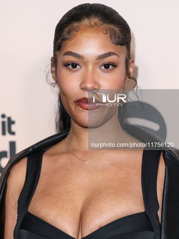 Payton Moore arrives at the 3rd Annual Femme It Forward 'Give Her FlowHERS' Awards Gala 2024 held at The Beverly Hilton Hotel on November 8,...