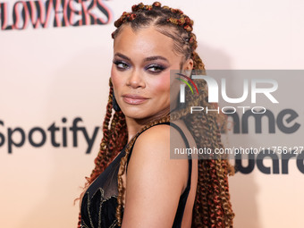 Andra Day arrives at the 3rd Annual Femme It Forward 'Give Her FlowHERS' Awards Gala 2024 held at The Beverly Hilton Hotel on November 8, 20...