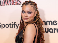 Andra Day arrives at the 3rd Annual Femme It Forward 'Give Her FlowHERS' Awards Gala 2024 held at The Beverly Hilton Hotel on November 8, 20...