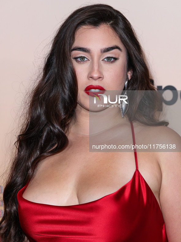 Lauren Jauregui arrives at the 3rd Annual Femme It Forward 'Give Her FlowHERS' Awards Gala 2024 held at The Beverly Hilton Hotel on November...