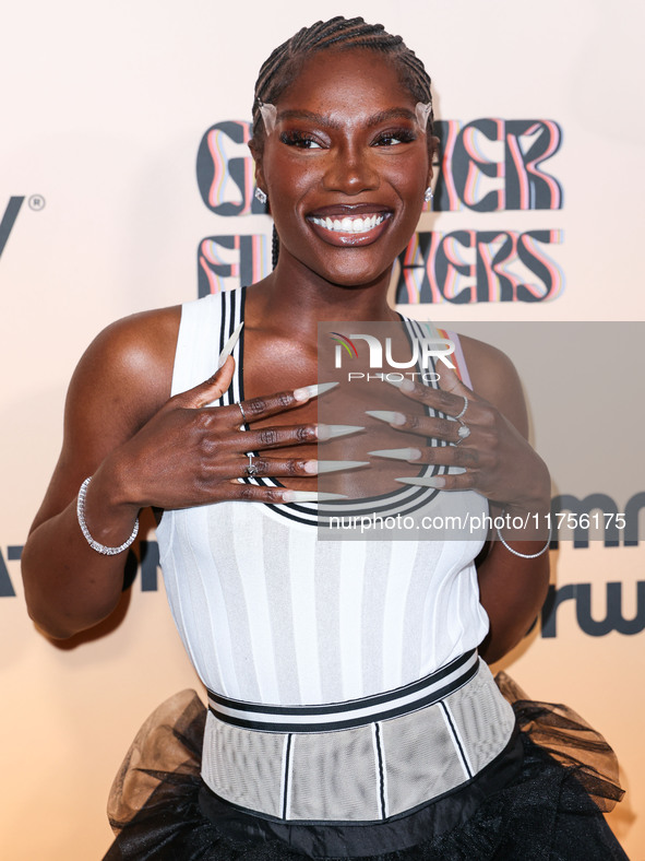 Doechii (Jaylah Ji'mya Hickmon) arrives at the 3rd Annual Femme It Forward 'Give Her FlowHERS' Awards Gala 2024 held at The Beverly Hilton H...