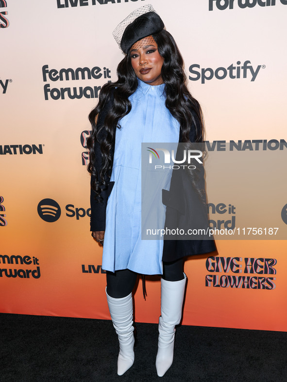 Heather Lowery arrives at the 3rd Annual Femme It Forward 'Give Her FlowHERS' Awards Gala 2024 held at The Beverly Hilton Hotel on November...