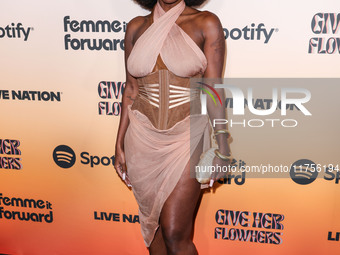 Tanerelle arrives at the 3rd Annual Femme It Forward 'Give Her FlowHERS' Awards Gala 2024 held at The Beverly Hilton Hotel on November 8, 20...