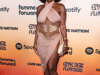 Tanerelle arrives at the 3rd Annual Femme It Forward 'Give Her FlowHERS' Awards Gala 2024 held at The Beverly Hilton Hotel on November 8, 20...