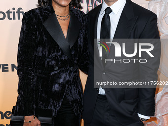 Dionne Harmon and Jesse Collins arrive at the 3rd Annual Femme It Forward 'Give Her FlowHERS' Awards Gala 2024 held at The Beverly Hilton Ho...