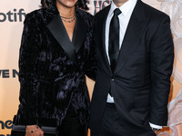 Dionne Harmon and Jesse Collins arrive at the 3rd Annual Femme It Forward 'Give Her FlowHERS' Awards Gala 2024 held at The Beverly Hilton Ho...