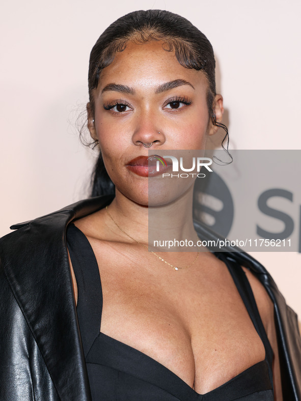 Payton Moore arrives at the 3rd Annual Femme It Forward 'Give Her FlowHERS' Awards Gala 2024 held at The Beverly Hilton Hotel on November 8,...