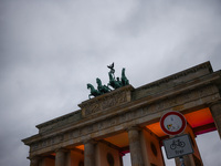 Brandenburg Gate a day ahead of the 35th anniversary of the fall of the Berlin Wall. Berlin, Germany on 8 November, 2024. (