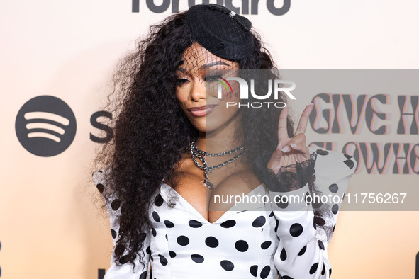 Lady London (Zaire Miylaun Stewart) arrives at the 3rd Annual Femme It Forward 'Give Her FlowHERS' Awards Gala 2024 held at The Beverly Hilt...