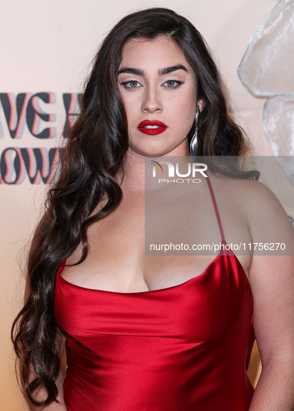 Lauren Jauregui arrives at the 3rd Annual Femme It Forward 'Give Her FlowHERS' Awards Gala 2024 held at The Beverly Hilton Hotel on November...