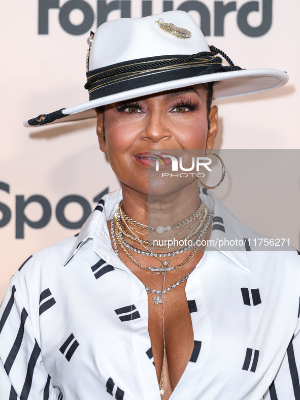 LisaRaye McCoy arrives at the 3rd Annual Femme It Forward 'Give Her FlowHERS' Awards Gala 2024 held at The Beverly Hilton Hotel on November...