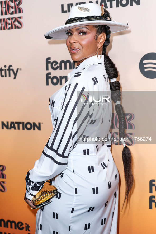 LisaRaye McCoy arrives at the 3rd Annual Femme It Forward 'Give Her FlowHERS' Awards Gala 2024 held at The Beverly Hilton Hotel on November...