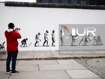 East Side Gallery a day ahead of the 35th anniversary of the fall of the Berlin Wall. Berlin, Germany on 8 November, 2024. (