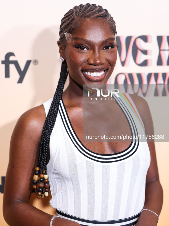 Doechii (Jaylah Ji'mya Hickmon) arrives at the 3rd Annual Femme It Forward 'Give Her FlowHERS' Awards Gala 2024 held at The Beverly Hilton H...