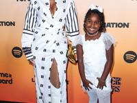 LisaRaye McCoy and daughter Bella Rae arrive at the 3rd Annual Femme It Forward 'Give Her FlowHERS' Awards Gala 2024 held at The Beverly Hil...