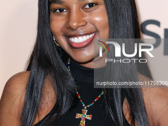 Rachel Wims arrives at the 3rd Annual Femme It Forward 'Give Her FlowHERS' Awards Gala 2024 held at The Beverly Hilton Hotel on November 8,...