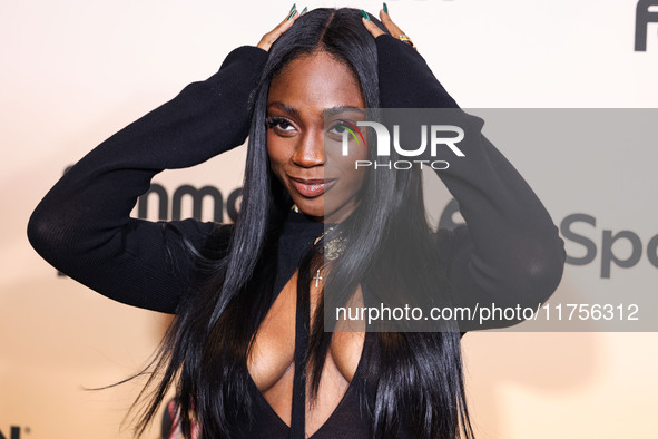 Jai'Len Josey arrives at the 3rd Annual Femme It Forward 'Give Her FlowHERS' Awards Gala 2024 held at The Beverly Hilton Hotel on November 8...