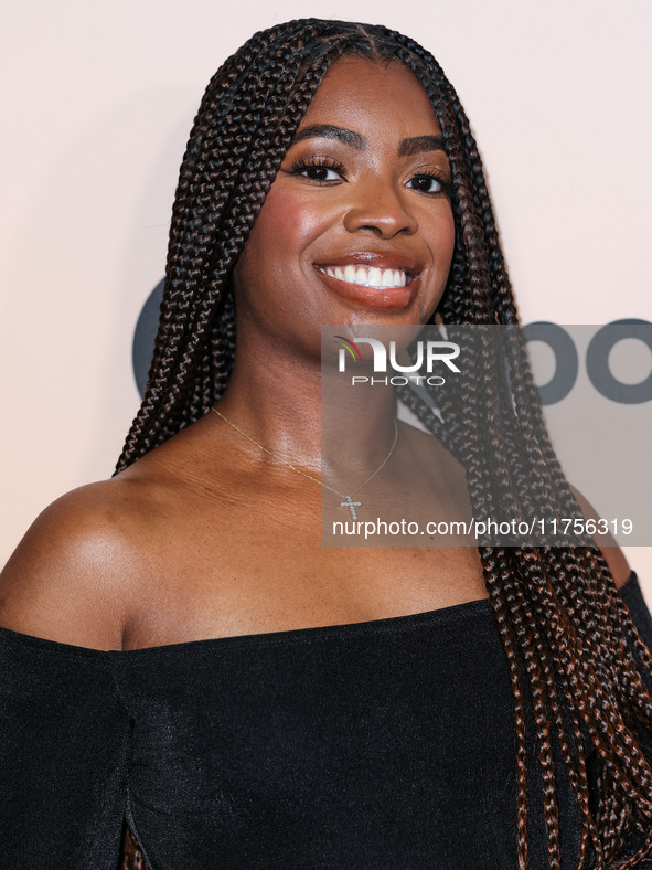 Ashley Moss arrives at the 3rd Annual Femme It Forward 'Give Her FlowHERS' Awards Gala 2024 held at The Beverly Hilton Hotel on November 8,...