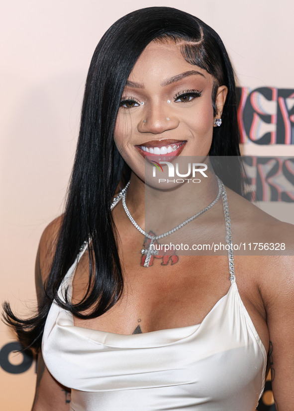 GloRilla (Gloria Hallelujah Woods) arrives at the 3rd Annual Femme It Forward 'Give Her FlowHERS' Awards Gala 2024 held at The Beverly Hilto...