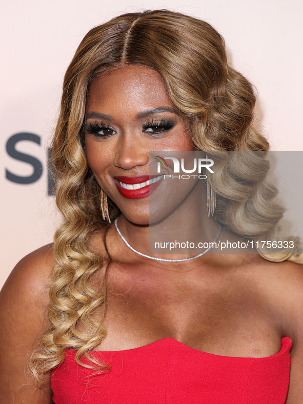 Shawnae Corbett-Rice arrives at the 3rd Annual Femme It Forward 'Give Her FlowHERS' Awards Gala 2024 held at The Beverly Hilton Hotel on Nov...