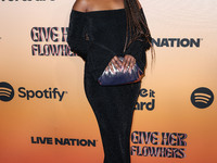 Ashley Moss arrives at the 3rd Annual Femme It Forward 'Give Her FlowHERS' Awards Gala 2024 held at The Beverly Hilton Hotel on November 8,...