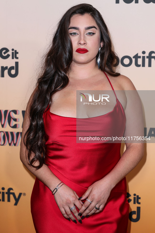 Lauren Jauregui arrives at the 3rd Annual Femme It Forward 'Give Her FlowHERS' Awards Gala 2024 held at The Beverly Hilton Hotel on November...