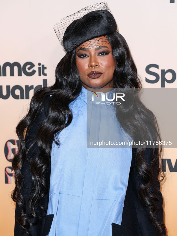 Heather Lowery arrives at the 3rd Annual Femme It Forward 'Give Her FlowHERS' Awards Gala 2024 held at The Beverly Hilton Hotel on November...