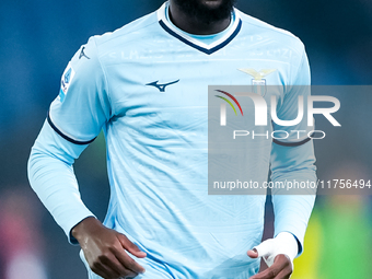 Boulaye Dia of SS Lazio looks on during the Serie A Enilive match between SS Lazio and Cagliari Calcio at Stadio Olimpico on November 4, 202...