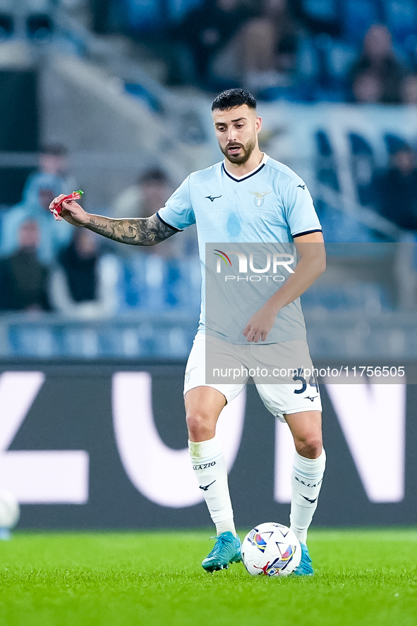 Mario Gila of SS Lazio during the Serie A Enilive match between SS Lazio and Cagliari Calcio at Stadio Olimpico on November 4, 2024 in Rome,...