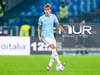 Nicolo' Rovella of SS Lazio during the Serie A Enilive match between SS Lazio and Cagliari Calcio at Stadio Olimpico on November 4, 2024 in...