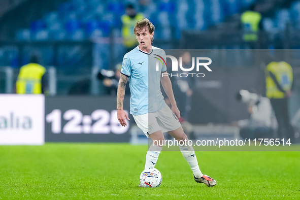 Nicolo' Rovella of SS Lazio during the Serie A Enilive match between SS Lazio and Cagliari Calcio at Stadio Olimpico on November 4, 2024 in...