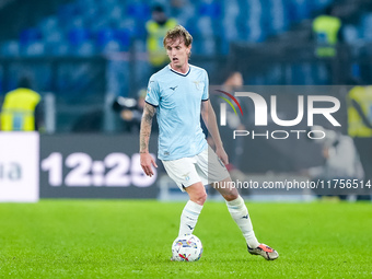 Nicolo' Rovella of SS Lazio during the Serie A Enilive match between SS Lazio and Cagliari Calcio at Stadio Olimpico on November 4, 2024 in...